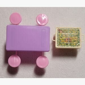 Vtg 90s Barbie 1:6 Scale Outdoors BBQ Camping Picnic Table 70s Barbeque Grill